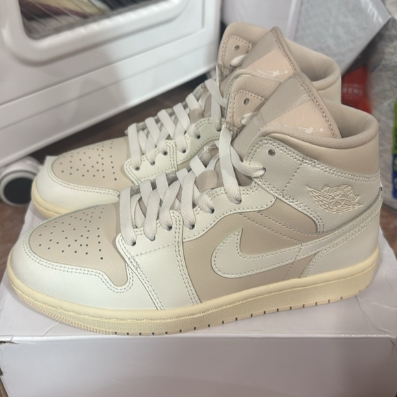 Air Jordans in Cream and Tan - Picture 3 of 5